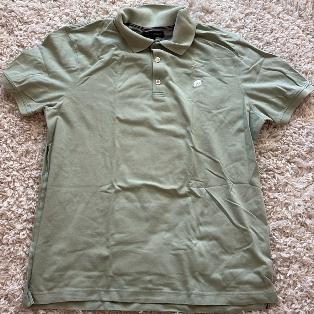 Banana Republic Light Green Extra Large Polo Shirt